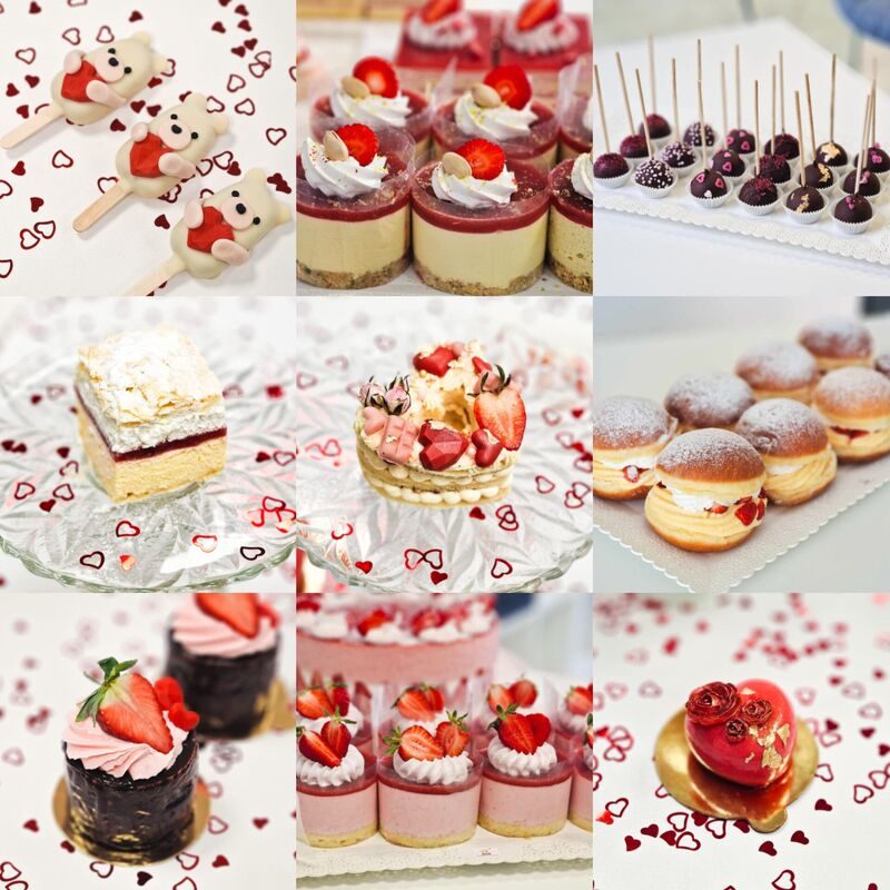 Pisani pladnji rezanega kremnega in mešanega peciva so popolna izbira za poročni sladki kotiček, kjer želite gostom ponuditi raznolikost okusov brez skrbi s peko. Vsak paket je sestavljen iz več različnih vrst domačih slaščic, skrbno izbranih tako, da vsak svat najde nekaj zase. Sladki kotiček lahko po dogovoru sestavimo tudi povsem po vajinih željah in ga prilagodimo slogu ter zgodbi vajine poroke.